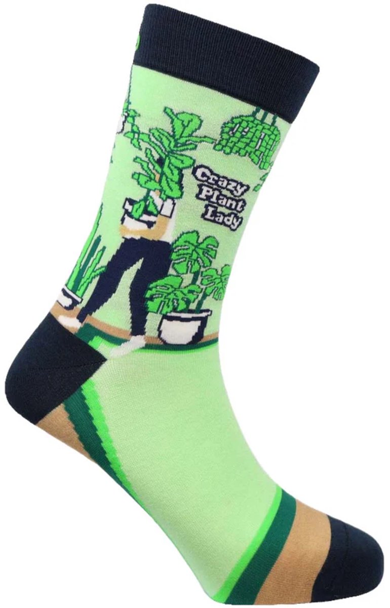 SEXY SOCKS Plant Lady Sokken met grappig design natuurlijke bamboe gebreide sokken Verjaardag cadeautje Kerstcadeau Christmas Gift Funny Socks voor hem en haar sokken Volwassenen Leuk en Vrolijke sokken Dames & Heren unisex One Size Fits All