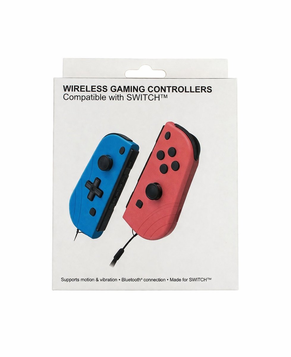 Hand Controller Switch wireless gaming blauw/rood bluetooth, compatible with SWITCH 1