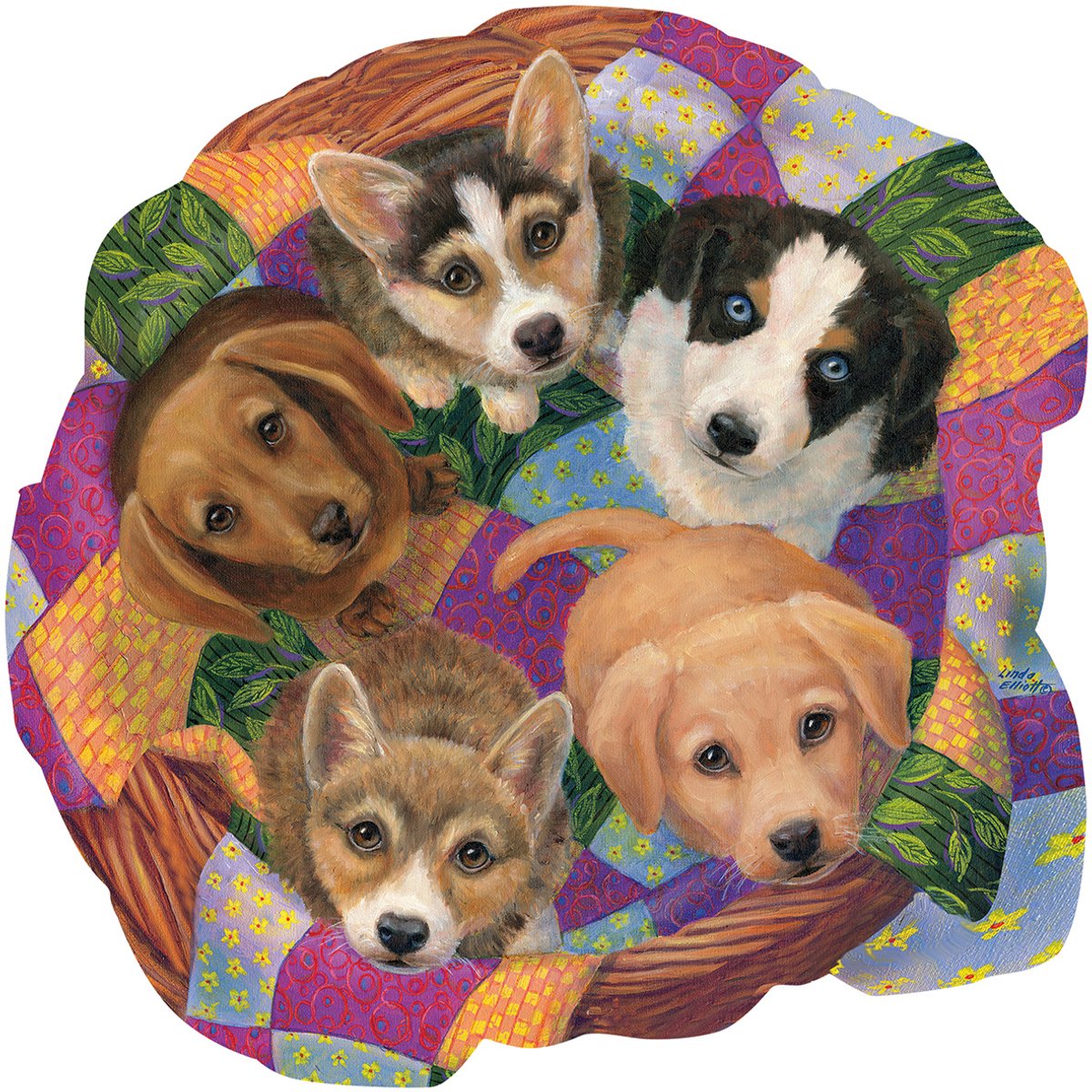 SunsOut puzzel Litter of Puppies - 750 stukjes dieren.