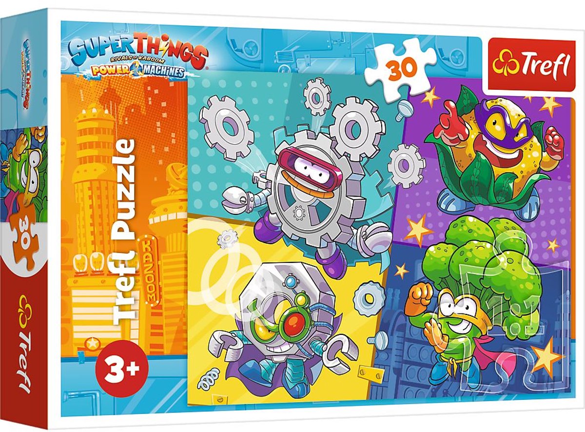 Trefl puzzel Super Things - 30 stukjes - kleurrijke kinderpuzzel.