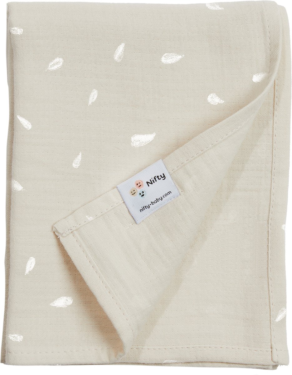 Nifty Hydrofiel doek - Vanilla Print - 120 x 120 cm
