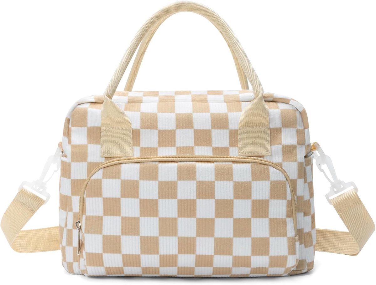 Picknicktas - Picknickmand - Lunchtas - Lunch Bag - Koeltas - Koelrugtas - Koelrugzak - Cooler Bag - Thermotas - Polyester - 12L - Kaki Geruit - van Imperatoris