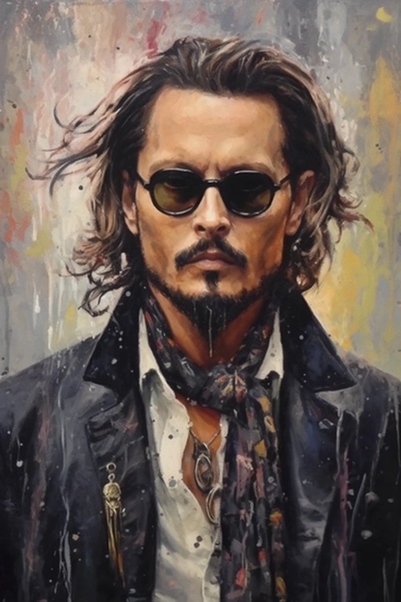 Acteur Poster - Johnny Depp - Portret - Johnny - Abstract - posters - formaat 30x40cm - XS355