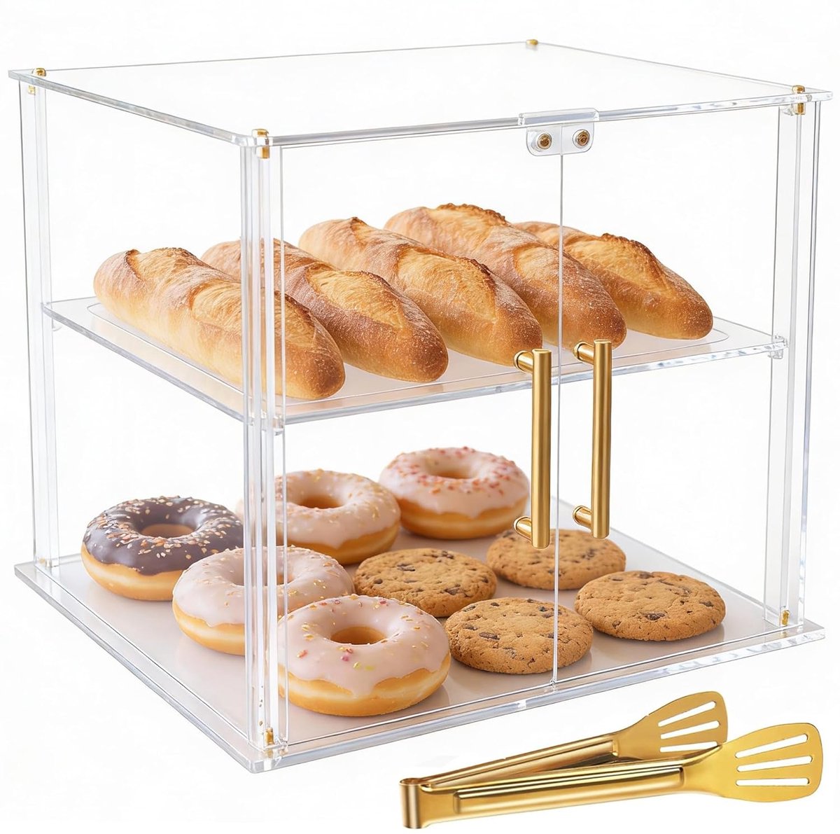 Bakkerij Vitrine - Gebak Display - Vers Houden - Magnetische Deur - 40x30x30cm - Doorzichtig