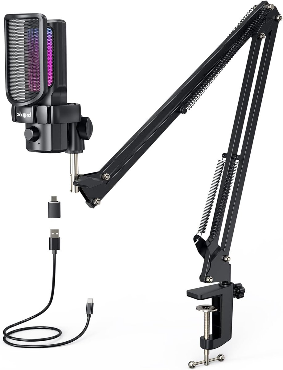 USB Microfoon - Condensator Microfoon - Podcast Streaming Opname - Plug and Play - 192 kHz 24-bits