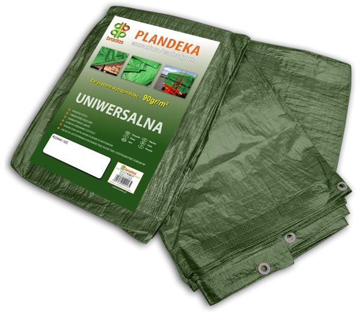 Bradas - Versterkte Tarp - 3x5m - UV-filter - Waterdicht