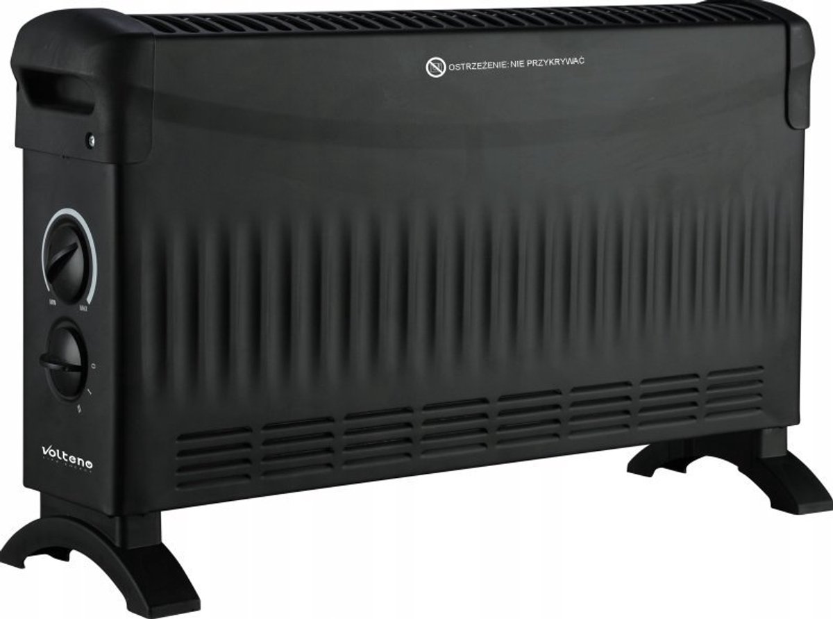 Volteno VO2454 - Convector Verwarming - 1500W - Zwart - Thermostaat