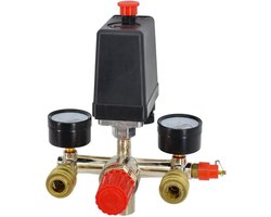 Awtools AW10210 - Drukschakelaar voor Compressoren - 230V - Met Manometers en Veiligheidsklep