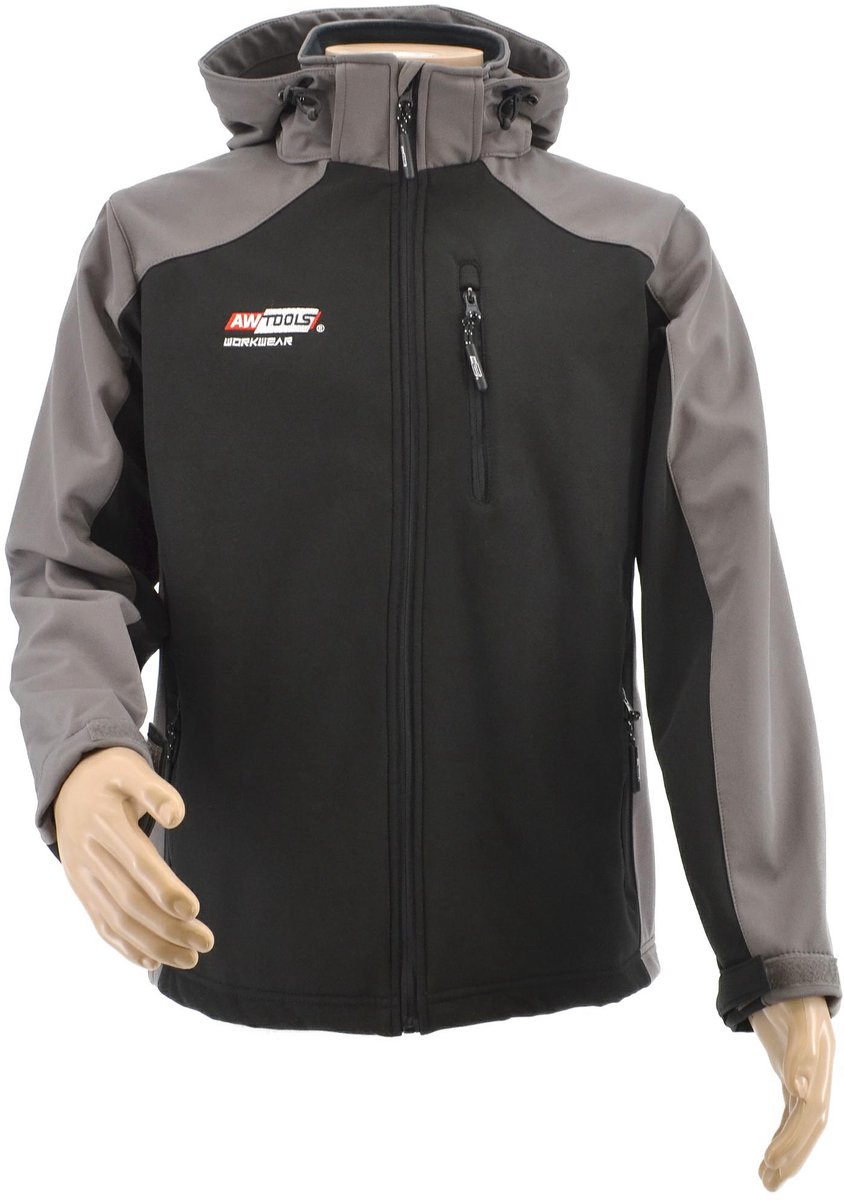 Awtools T4 Serie - Werkjas Softshell - Grijs-zwart - Ademend - Wind- en Waterdicht