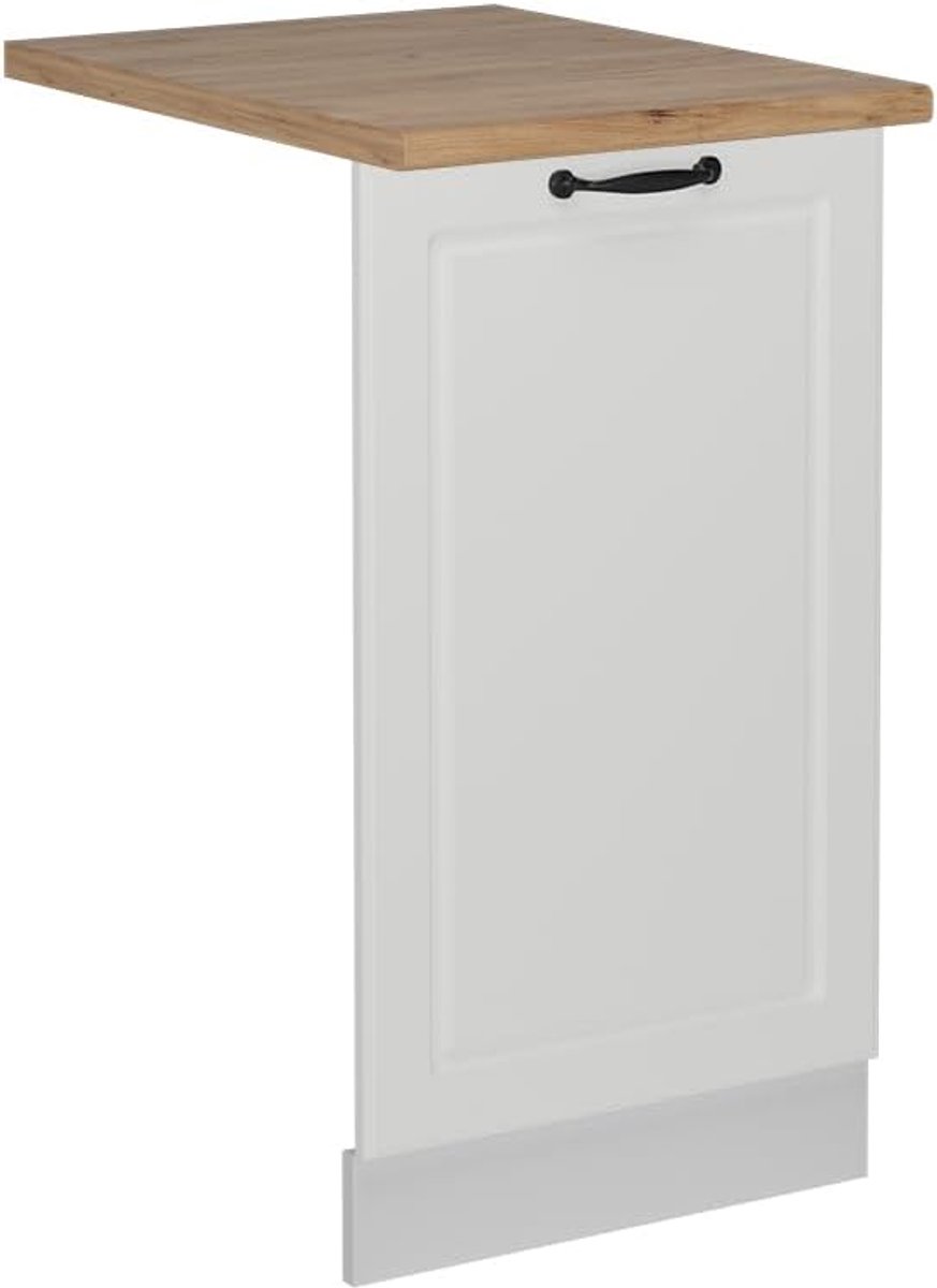 Vaatwasserfrontpaneel Wit Keukenfront Paneel Keuken Integratie Modern Landhuis Stijl 45 cm Breed Wit Landhuis