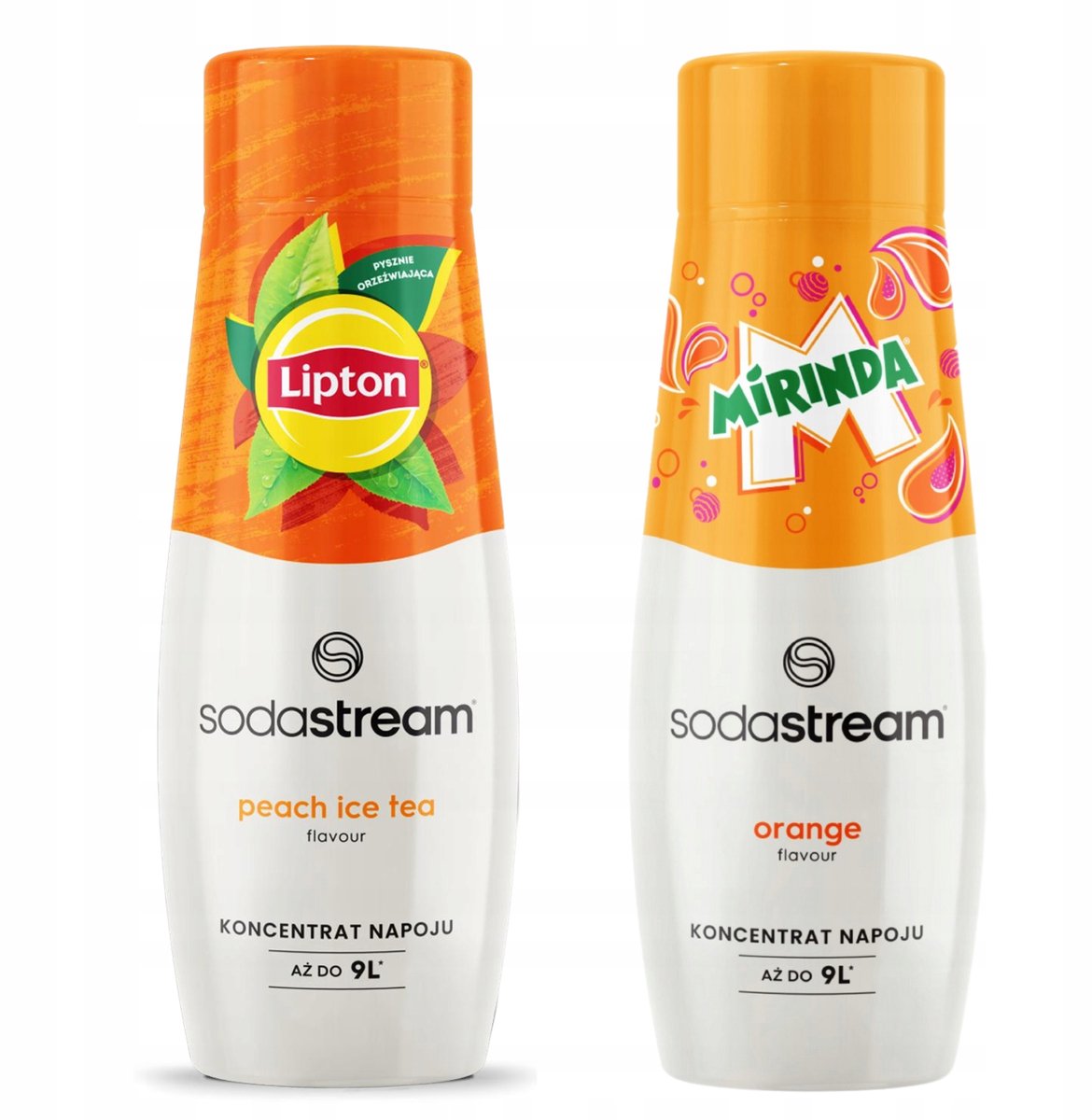 SodaStream Lipton Perzik+ Mirinda - Frisdrankconcentraat - 2x - Perzik- Klassieke Mirinda