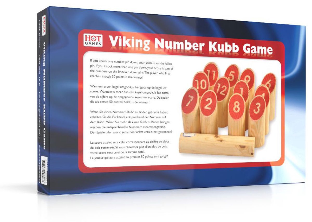 Number Kubb Dennenhout fotodoos — afbeelding 2