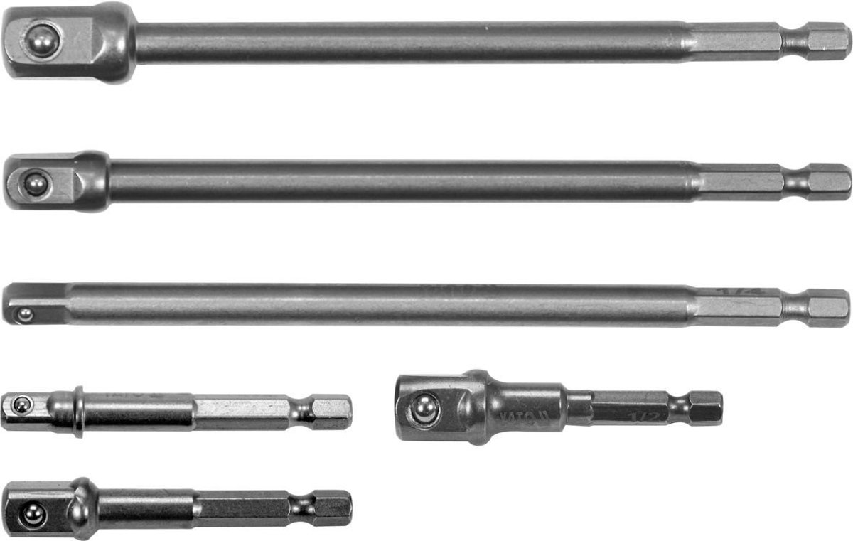 Yato - HSS Adapter - 6 stuks - CrV Staal - HEX 1-4 inch Aandrijving