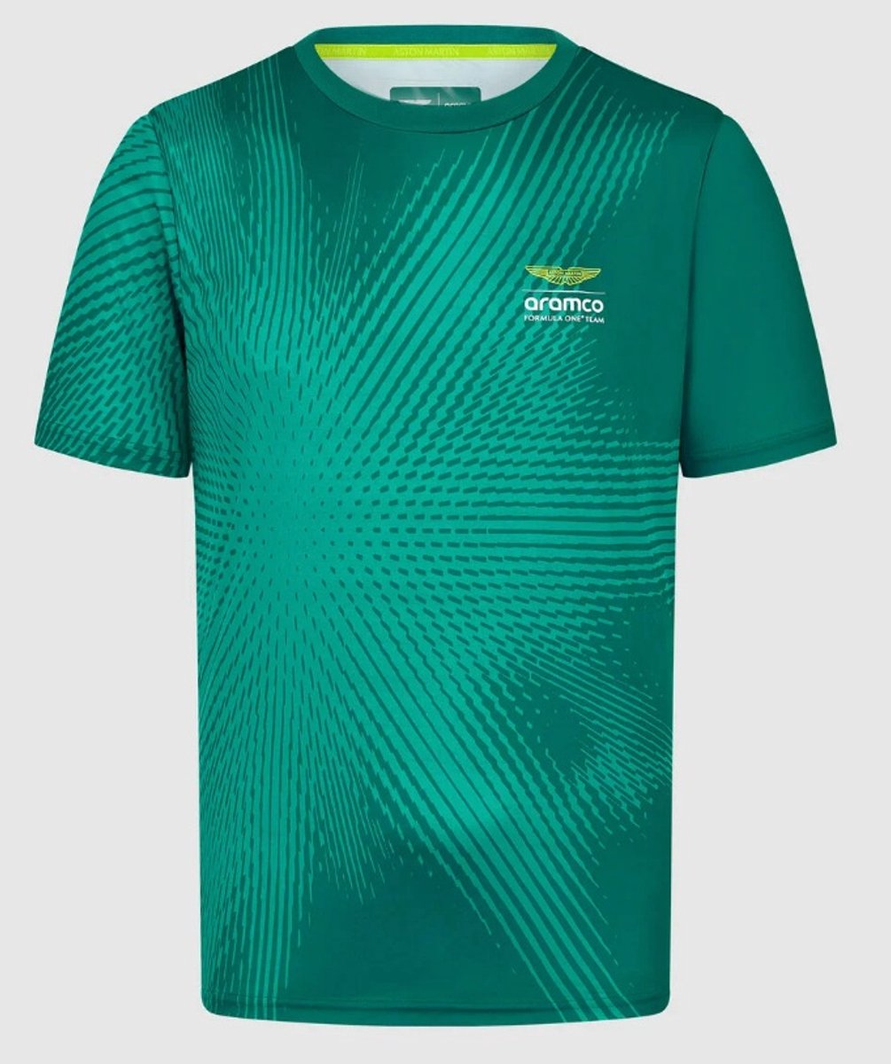 Aston Martin Racing - Formula 1 - Team T-Shirt - Groen - Heren - Maat S