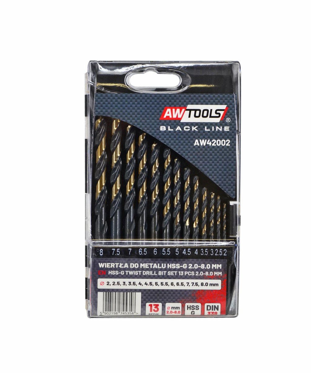 Awtools AW42002 - Boormachine Accessoire - HSS M2 Metaalboren Set - 13 stuks