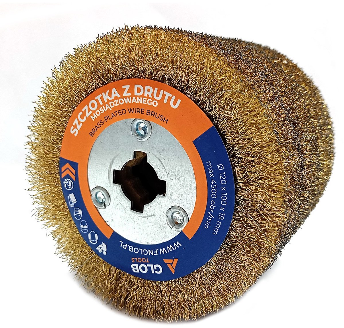 Glob Tools - Schrobborstel - Messing - 120x100x19mm