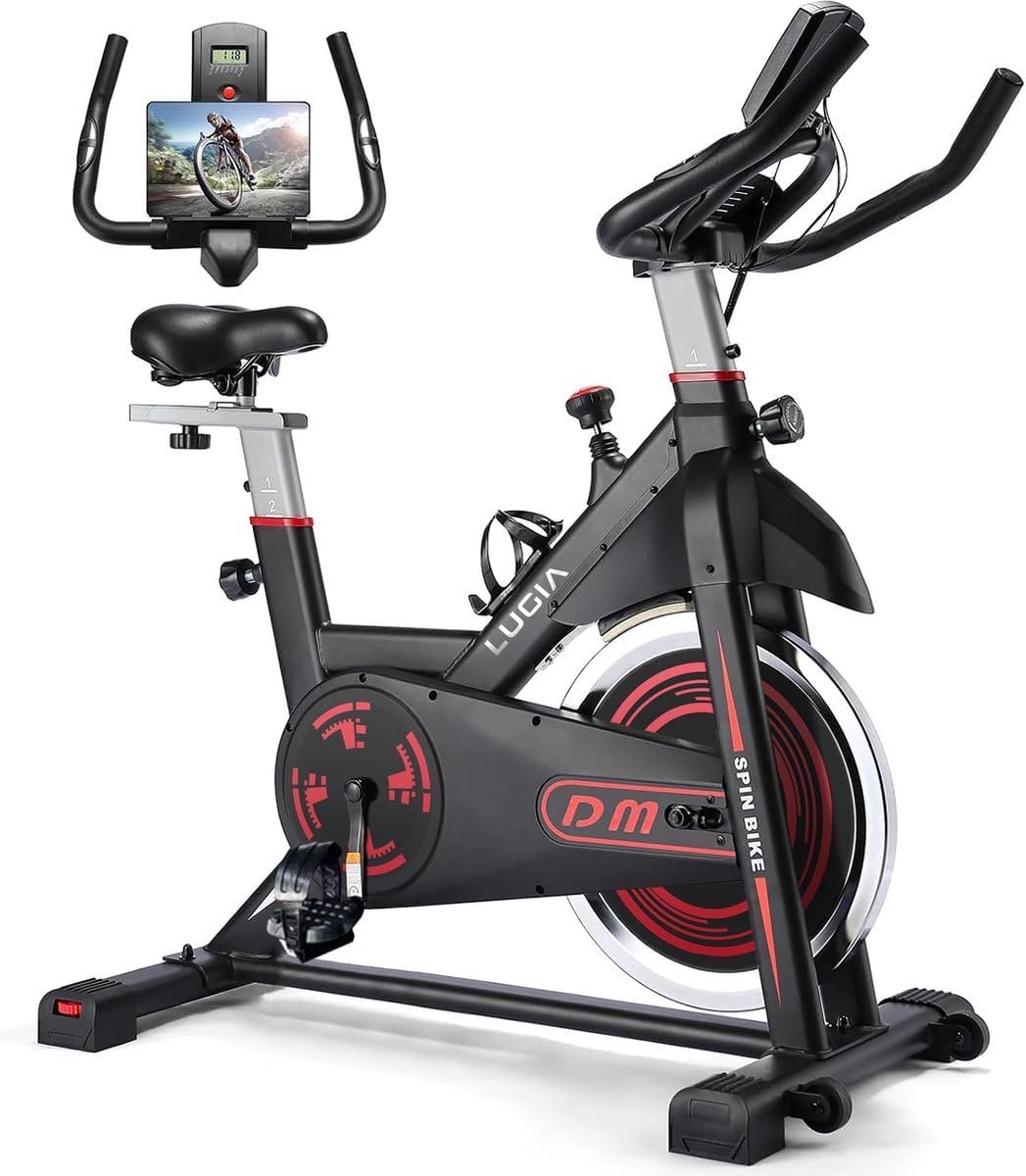 Hometrainer - Fitness fiets - Thuis sporten - Stille aandrijving - 745 x 96 x 185 cm - Zwart