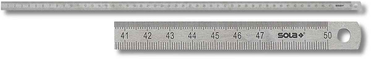 SOLA LSS Serie - Roestvrijstalen Liniaal - 500mm - Flexibel - Dubbelzijdige Schaal