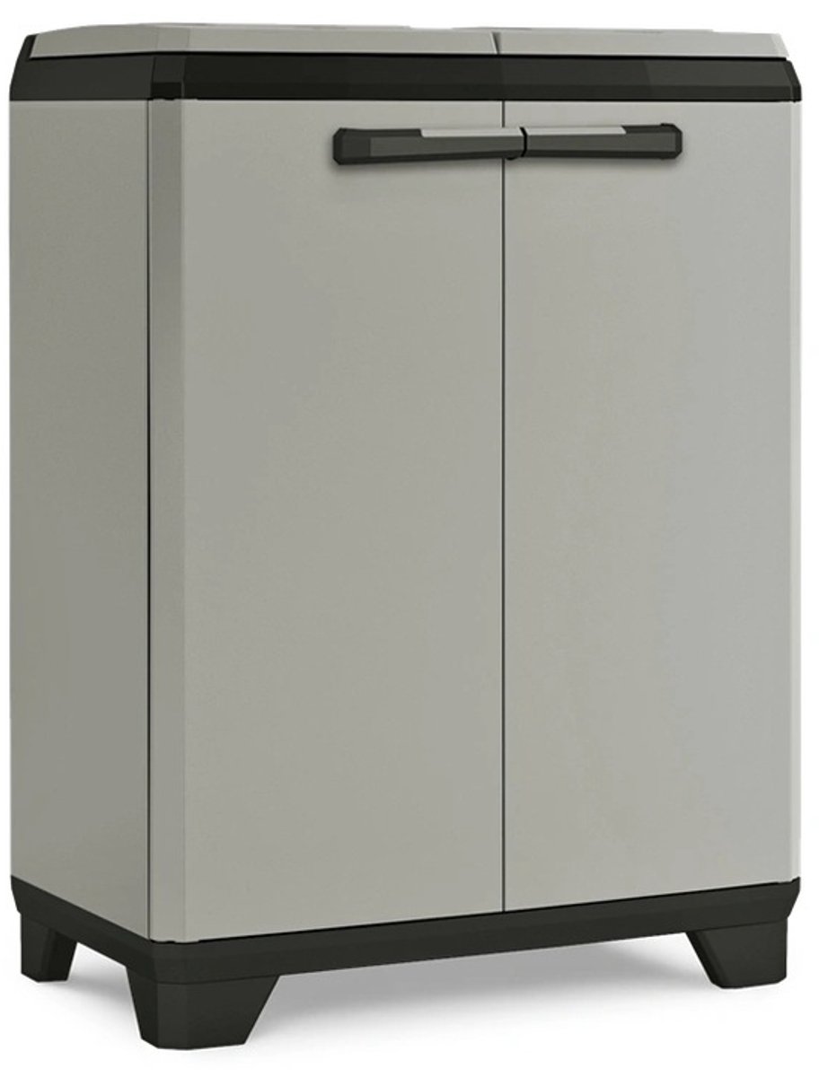 Keter Planet Recycling Lage Opbergkast - 68x39x90cm - Grijs/Zwart