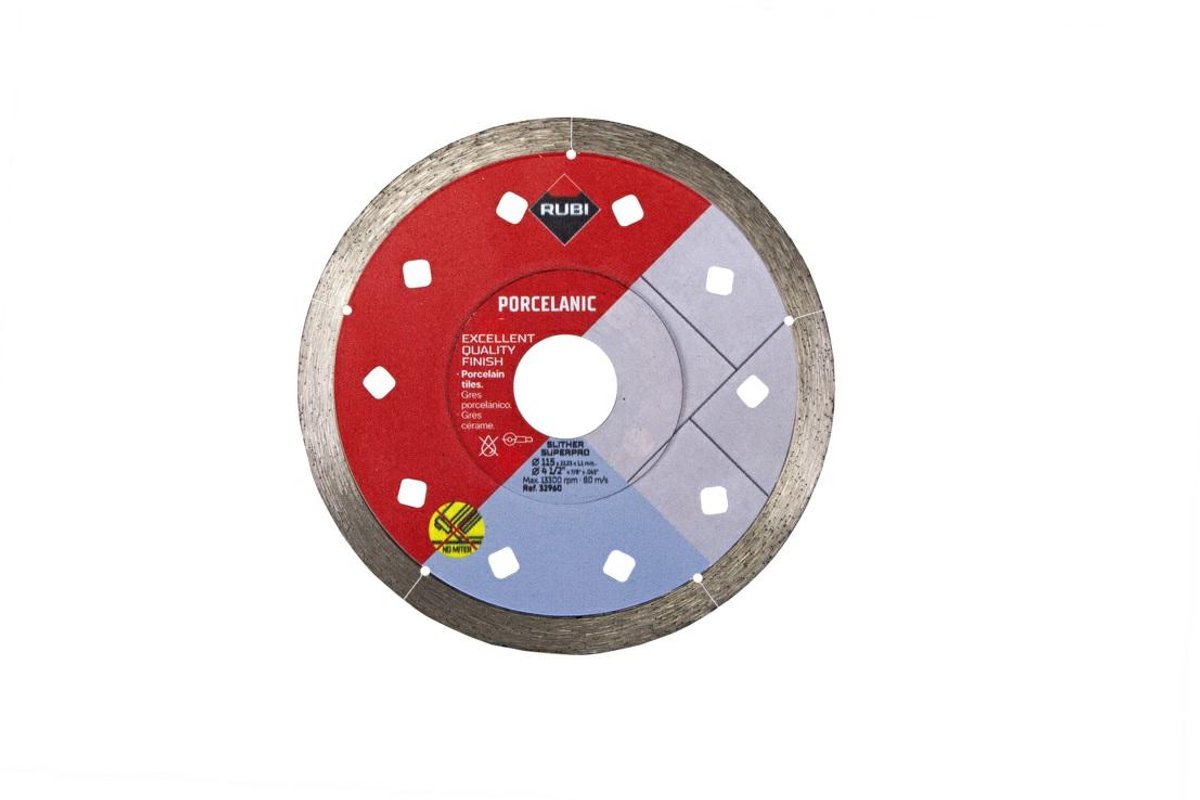 Rubi SLITHER SUPERPRO - Diamant Doorslijpschijf - 115 mm - Superdunne Constructie - J-Slot