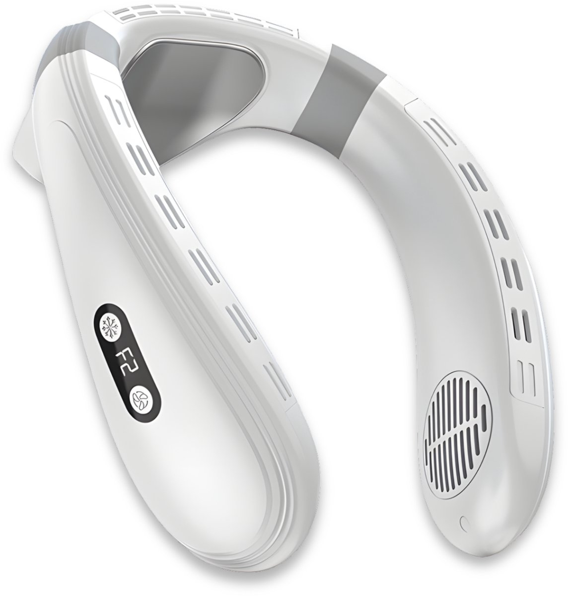 DreamGoods Nek Ventilator met Koeling & Temperatuurregeling - 2026 Pro - NTC-Chip - 6000mAh - Draadloos & Oplaadbaar - Draagbare Mini Ventilator - Nek Fan - Gezichtsventilator - Handventilator - Hals Ventilator - Nekventilator