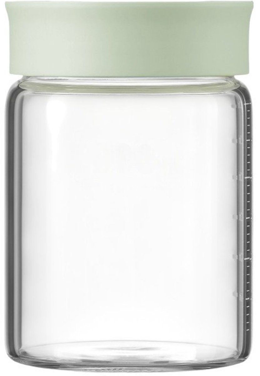BUYDEEM Cozy Greenish - Voedselopslag - 500ml - Glas - Silicone afdichting