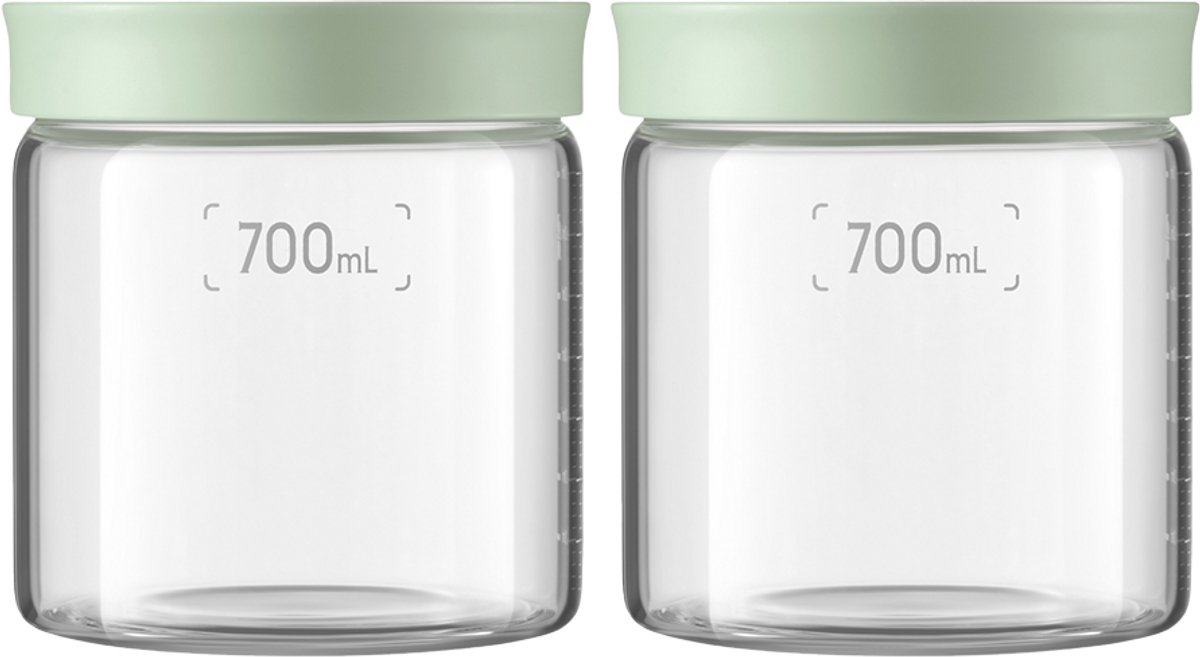 BUYDEEM CS1014-CG - Voedselopslagsysteem - Glas - 700ml - Cozy Greenish