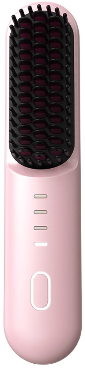 Draadloze stijlborstel - Negatief-ionen stijltang - Stylingborstel - Roze - Type-C-aansluiting - Vier intelligente temperatuurstanden -Haarstyler