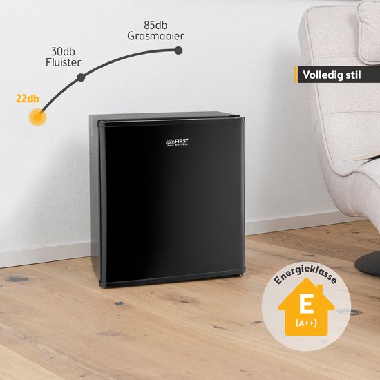 TZS First Austria Mini koelkast - Minibar - 30 liter - Vrijstaand - Volledig stil 22dB - Zwart van TZS First Austria — afbeelding 4