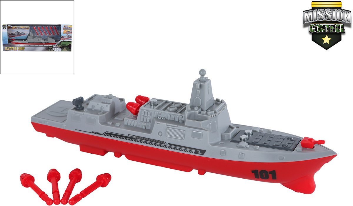 Mission Control Marineschip met Schietfunctie, 24cm