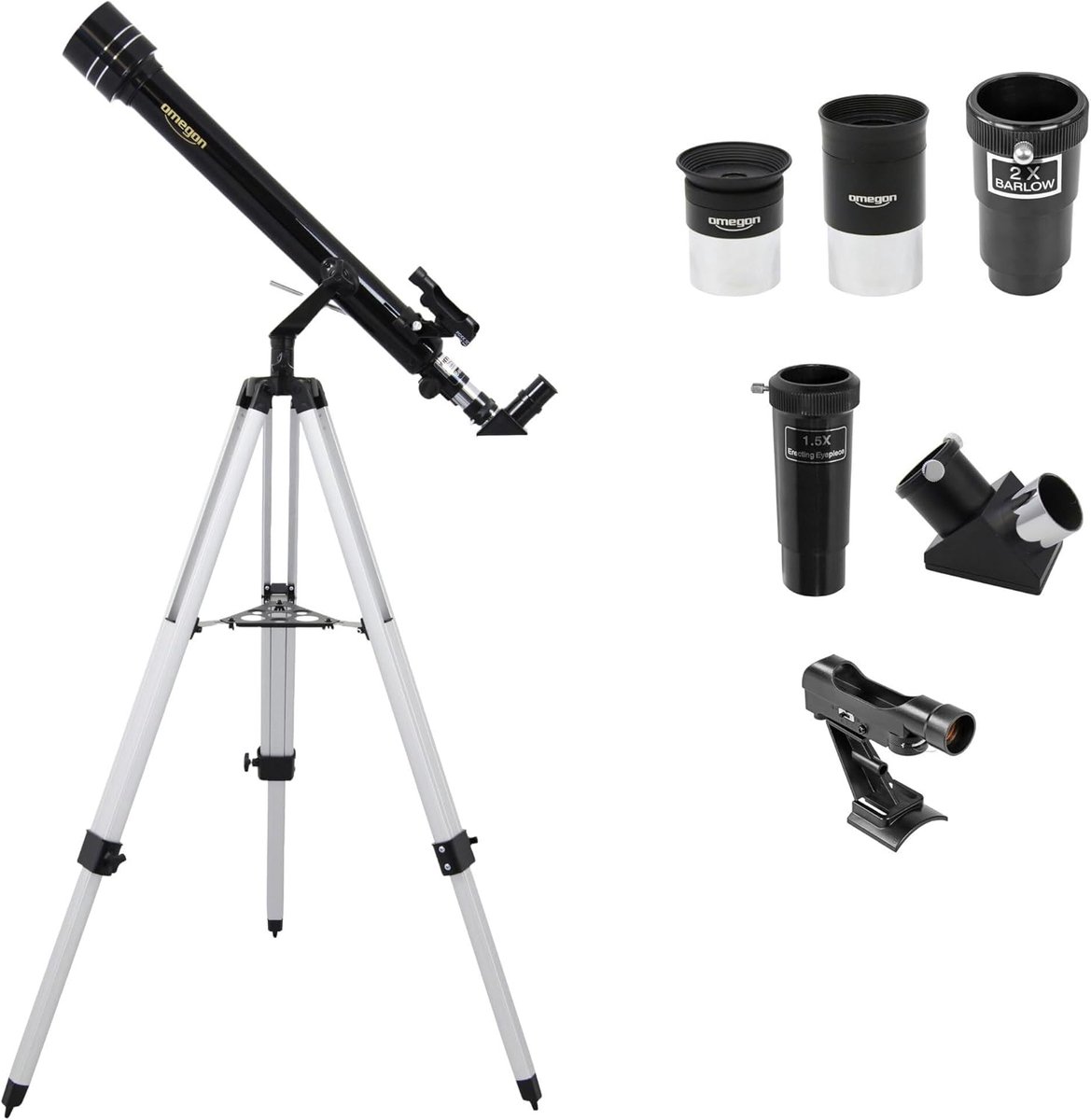 Achromatische Refractortelescoop - Beginner Telescoop - Maan en Planeten Kijken - Compact en Draagbaar - 60/700mm Objectief