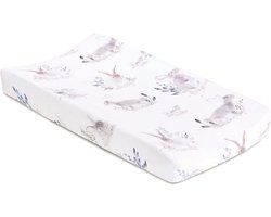Aankleedkussenhoes Baby - Commode Matras Hoes - Luier Wisselen - Zacht Jersey Katoen - 81x41 cm - Cottontail