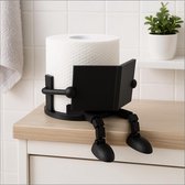 Toiletrolhouder - 3D-geprint zwart rolhouder - Leuke staande toiletrolhouder - Decoratief accessoire voor badkamer, keuken, slaapkamer en eetkamer