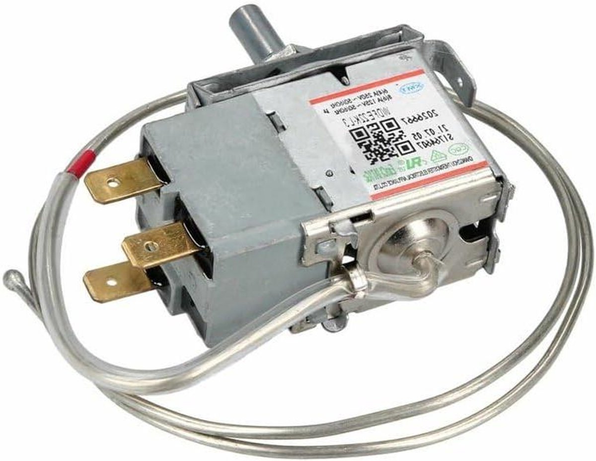 Koelkast Thermostaat - Temperatuurregelaar Koelunit - Koelprecisie Behouden - Verticale Inbouw - 23 mm Hoogte - Zwart