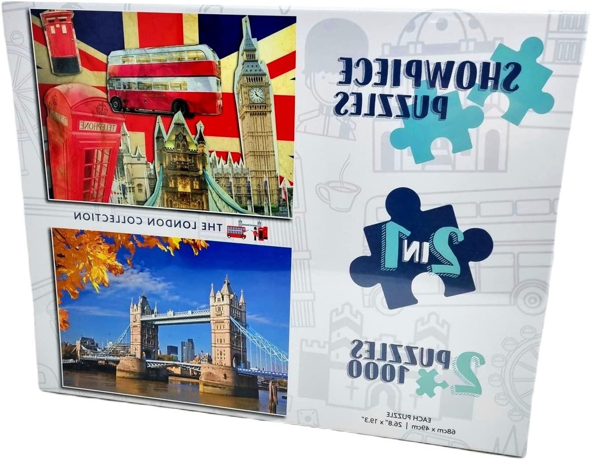 Legpuzzel Collectie - Puzzelset Stukjes - Ontspannen Tijd Verdrijven - Twee Unieke Afbeeldingen - 48cm x 68cm - Meerdere Kleuren