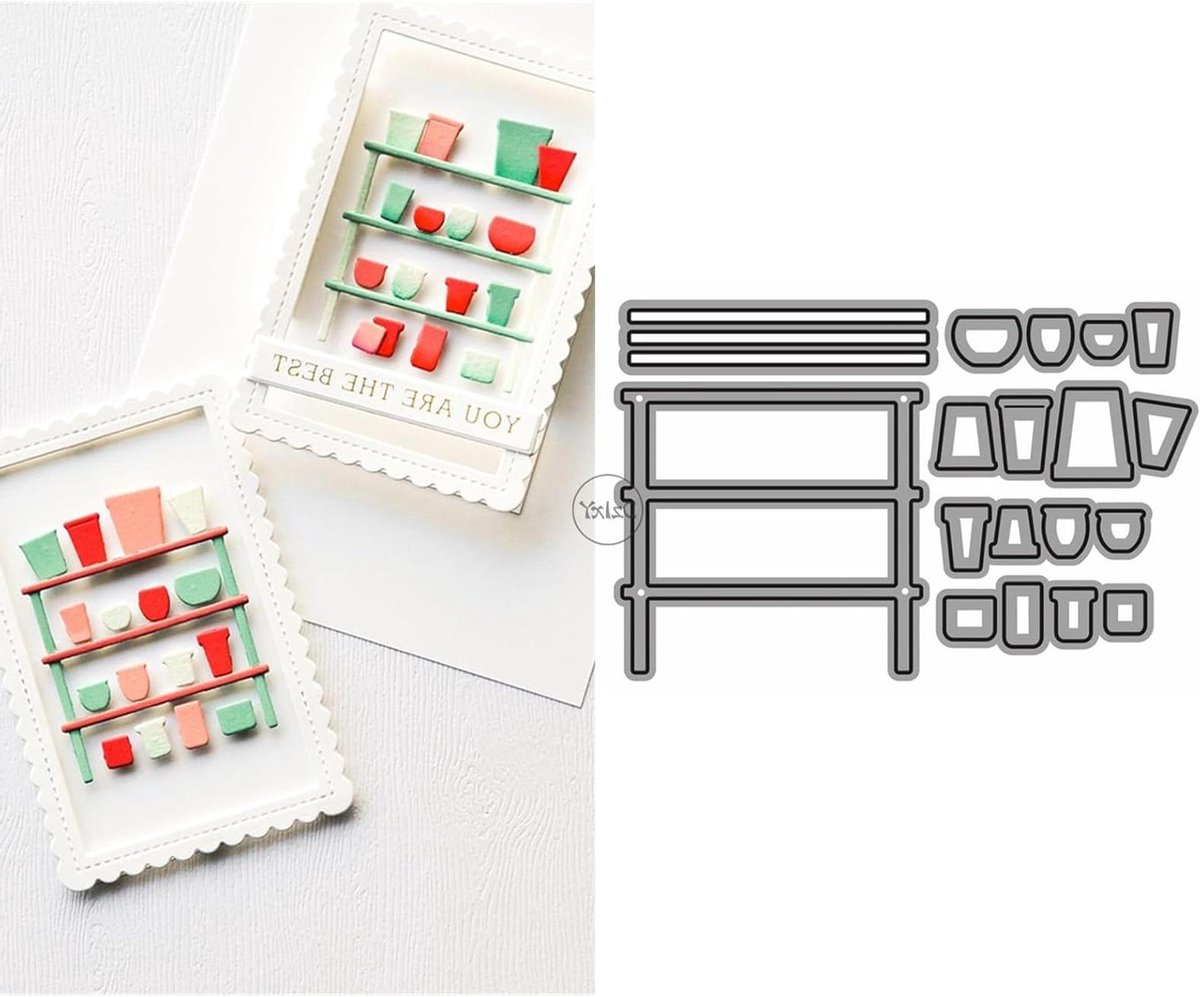 Snijmal Set - Papier Snijmachine Stencils - Kaarten Maken - Koolstofstaal Materiaal - 50 Gram - Zilver