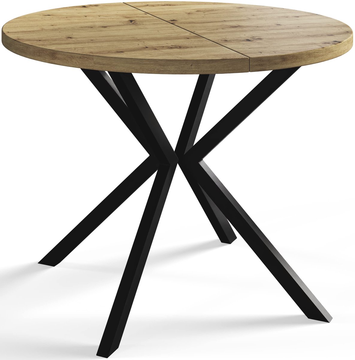 Uittrekbare Eettafel Loft Liten, Tafel 120-200 cm, Matbruin