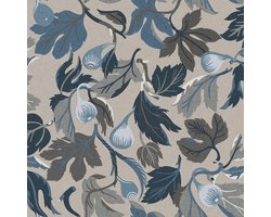 Boråstapeter Vliesbehang 2062 - Swedish Designers - Botanisch Blauw - 49cm x 10.05m