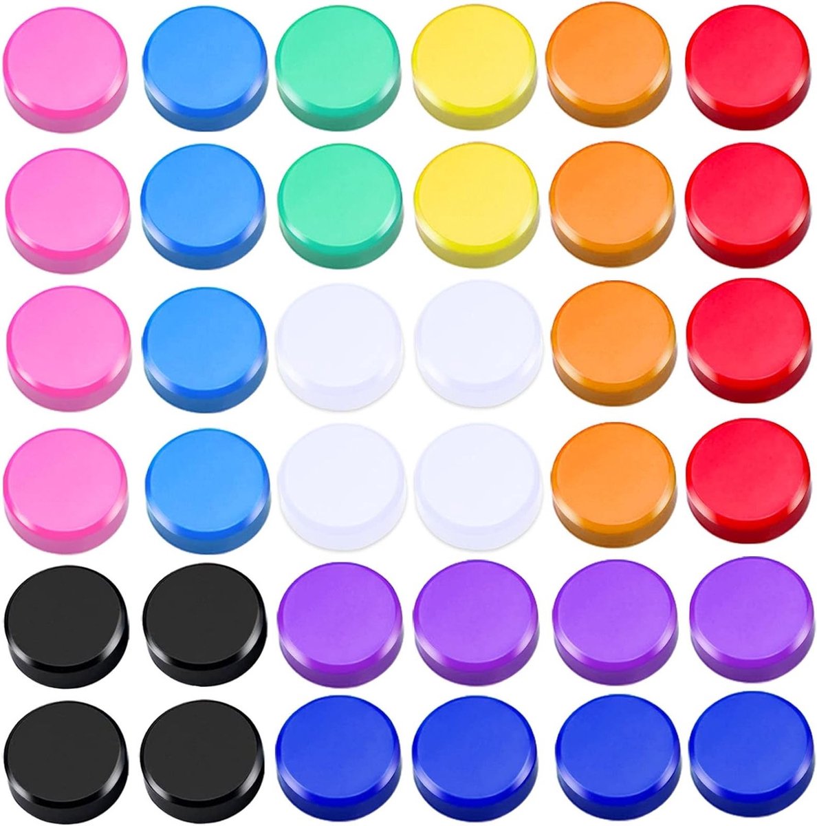 40 Stuks Koelkastmagneten - Kleurige Ronde Magneten voor Magnetisch Bord, Whiteboard, Kantoor en Foto's