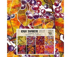 Decoupage Papier Pack (24 vellen 6 "x6") Bosbessen FLONZ Vintage Styled Naadloze Patroon Papier voor Decoupage, Craft en Scrapbooking Herfst Bos Bomen Bladeren