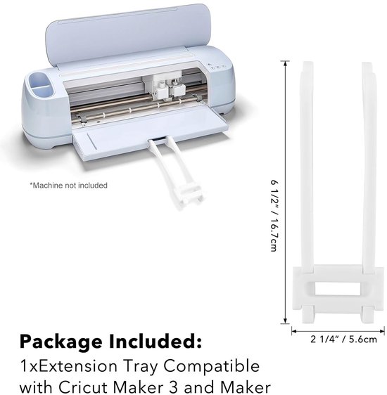CYFUN DESIGN Uitbreidingsbak voor Cricut Maker 3 en Maker, 12 inch Snijmat Ondersteuning, Mathouder voor 12x12 Mat, Essentiële accessoires en benodigdheden — afbeelding 4