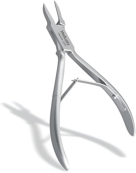 MEDLUXY - Pince à ongles de pédicure 10,5 cm M-235 – Mors de précision avec pointe fine – Pour ongles incarnés – Acier inoxydable chirurgical