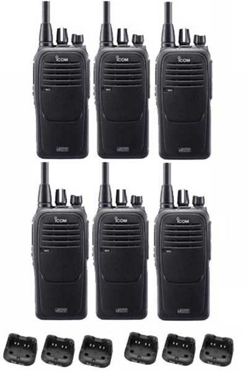Set van 6 Icom IC-F29DR3 Digitaal DPMR en PMR446 IP67 portofoons