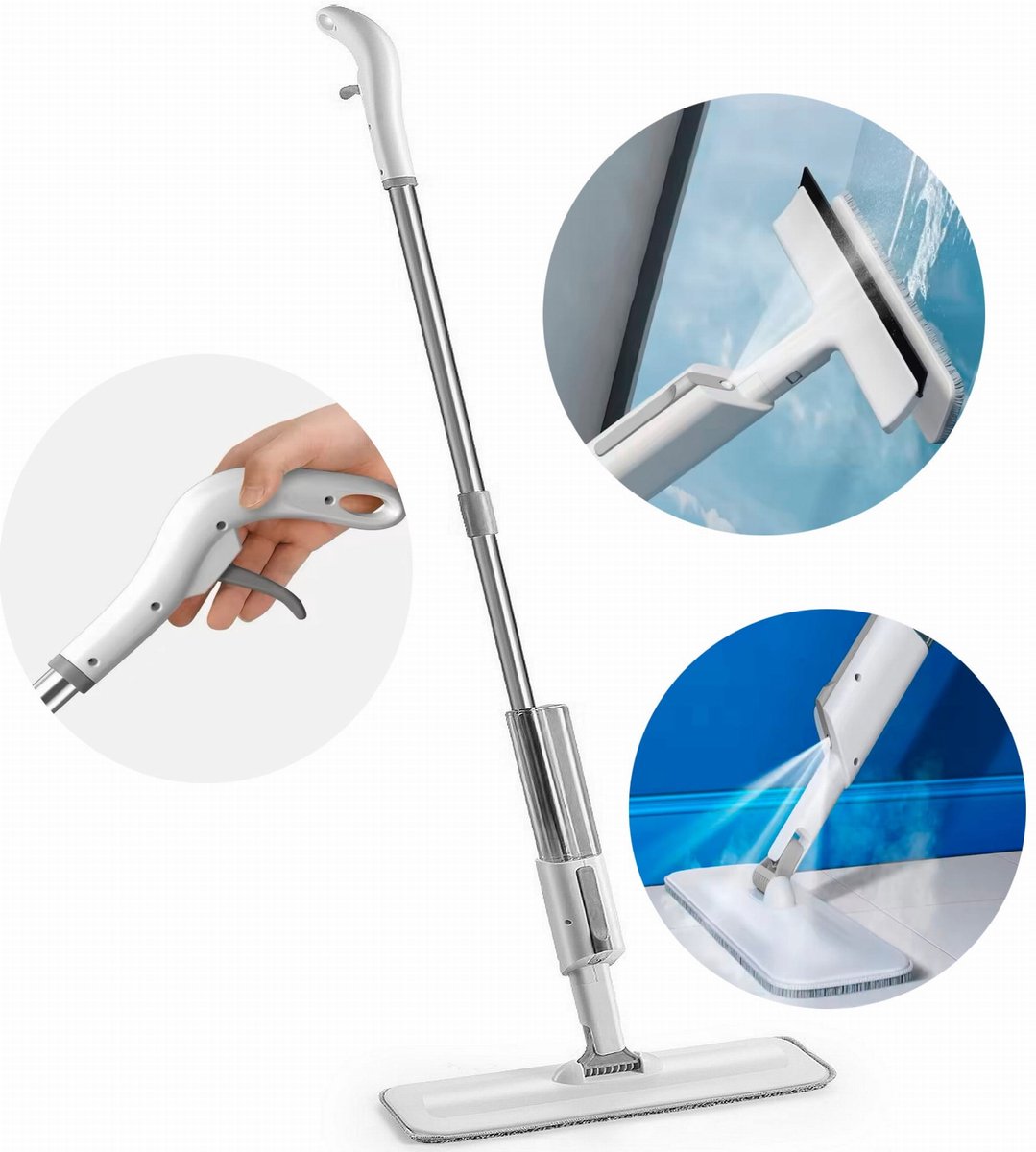 Promis ULTRAMOP Serie - Spray Mop - 3-in-1 - Met Myjka - 360 graden Rotatie