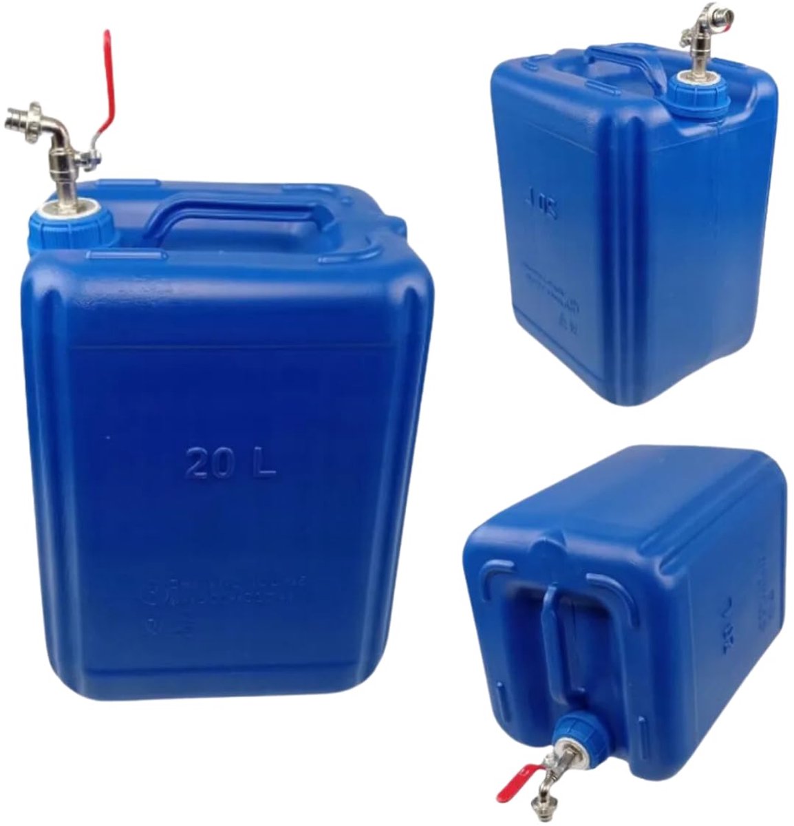 Anwicar Jerrycan voor Water - 20 L - Watercontainer met Kraantje en Dop - Waterdispenser Camping - Blauw