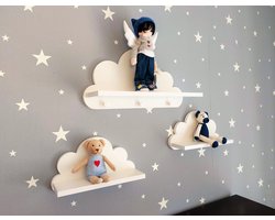Moliland Ibiza Serie - Kinderboekenplanken - 3 stuks - Met haken - Prestige