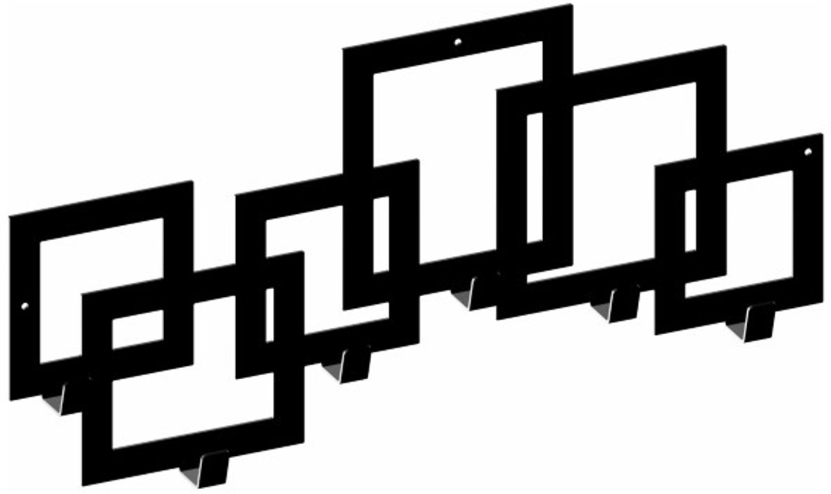 Gamet Geometria - Wandhaak - Zwart - Ajour Design