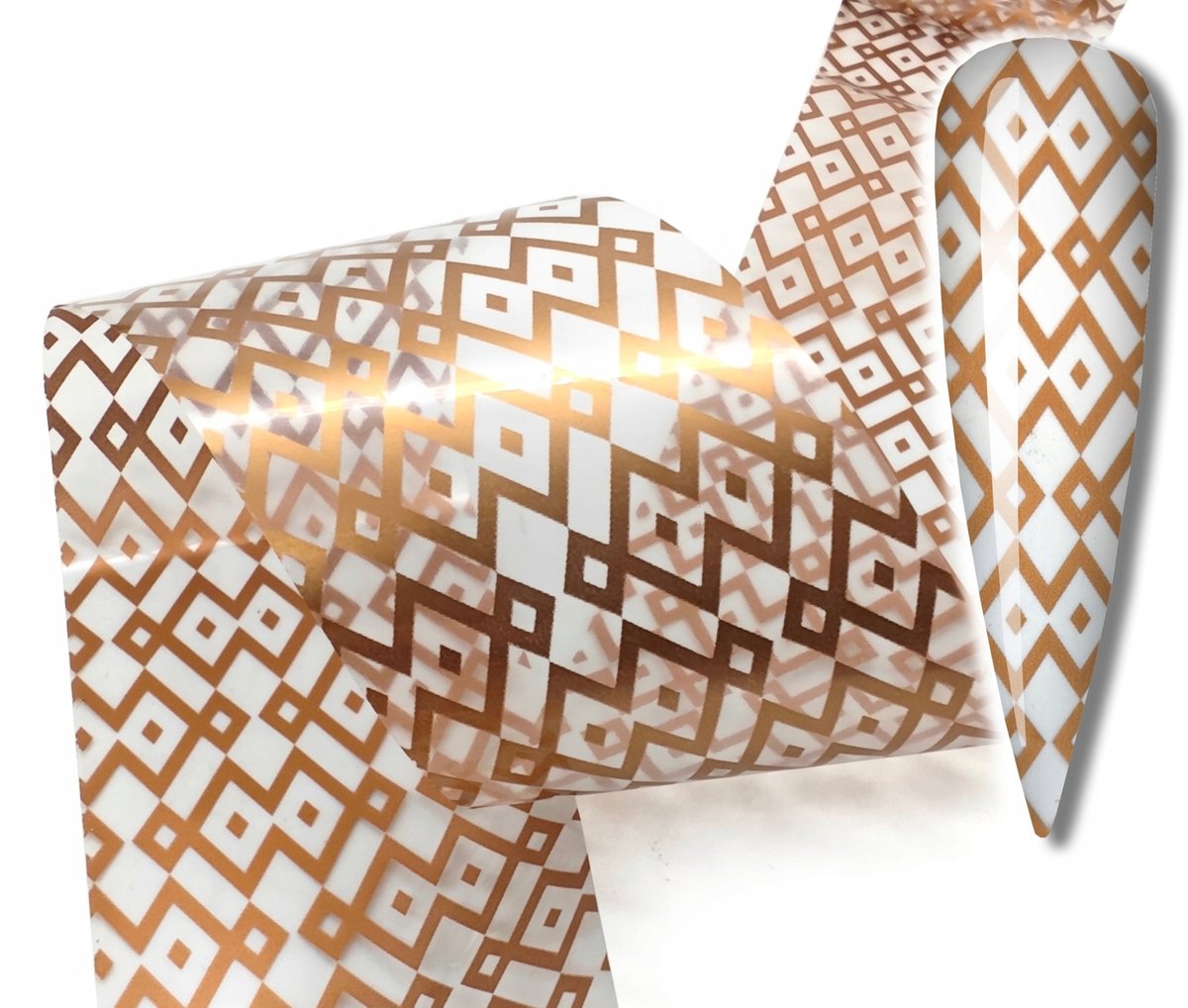 Frezarkowo Folia Transferowa - Geometrisch Patroon - 100cm x 4cm - Goud