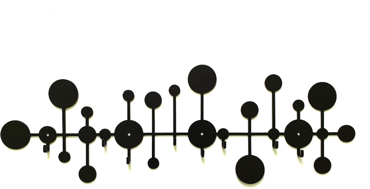 Decorizzly® Elzo Mini - Wandhaak - Geometrisch - Zwart