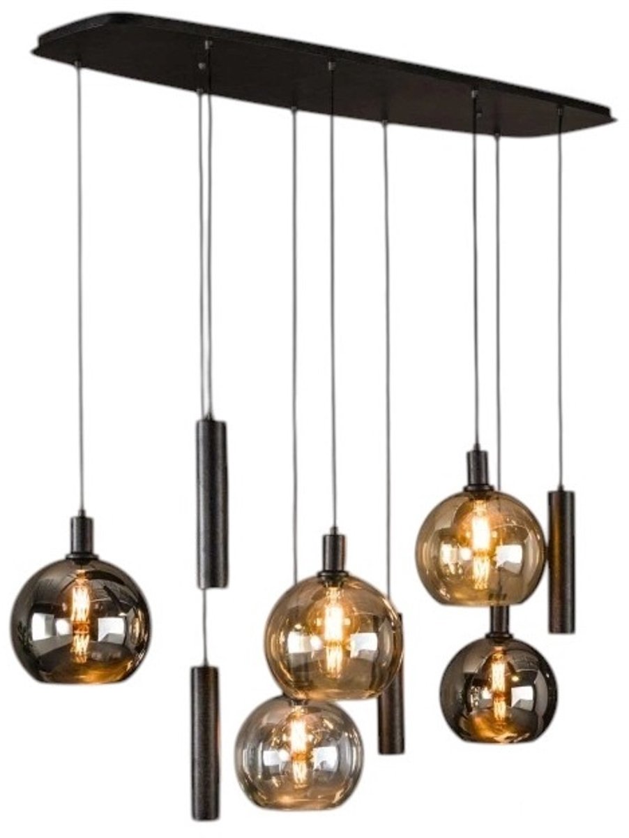 Hanglamp Sfera Artic Zwart Glas Tricolore 9 Lichts